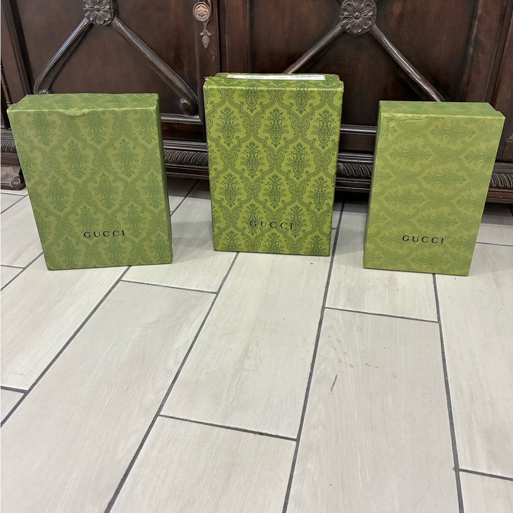 Gucci Olive Green Decorative Boxes